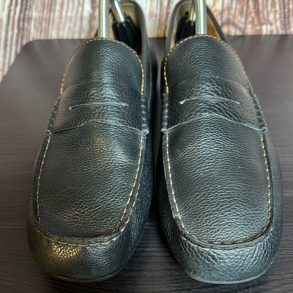 Born Pebble Leather Slip On Penny Loafers Mens Sz 10M - Picture 4 of 10